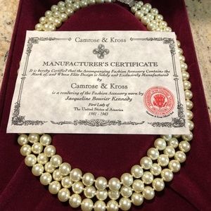 Camrose & Kross Triple Strand Faux Pearl Necklace
